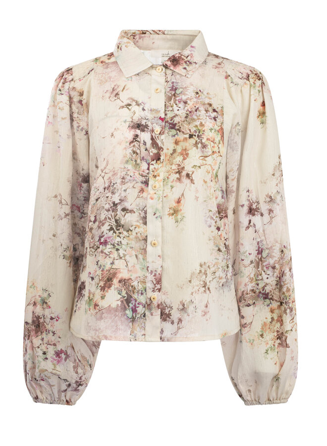 Blouse Job flower lurex colored