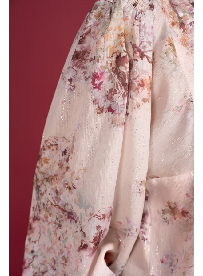 Blouse Job flower lurex colored