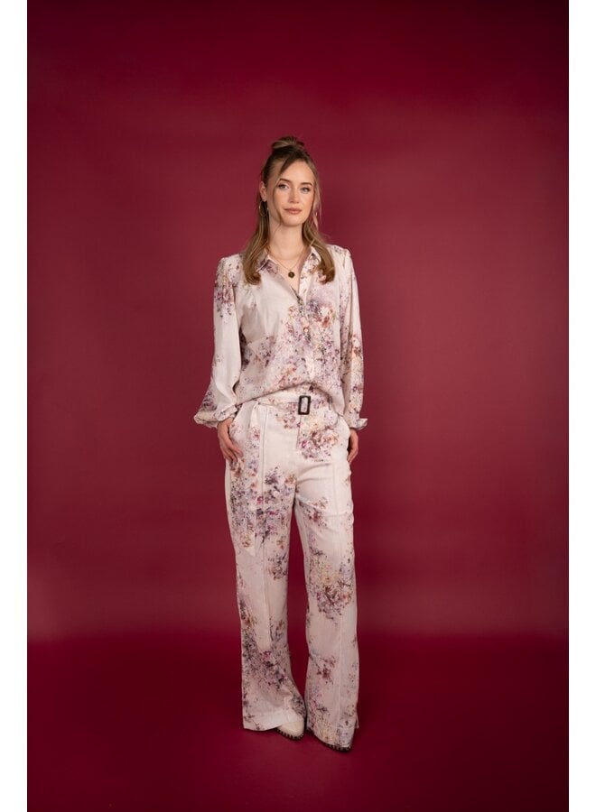 Broek Danthe flower lurex colored