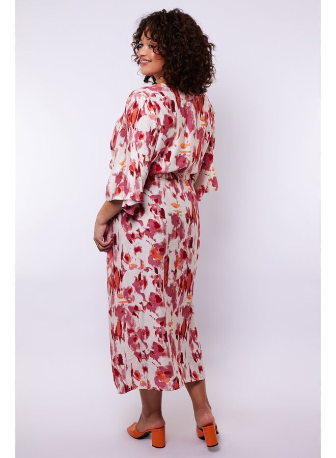 Jurk Soraya sand/grape