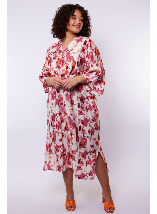 Jurk Soraya sand/grape