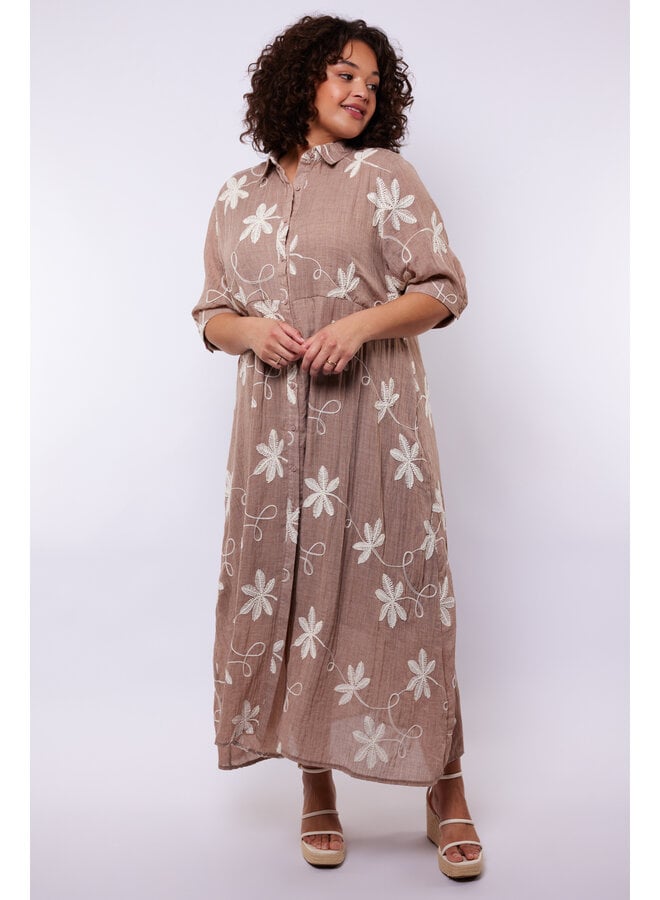 Jurk Lilith latte/ecru