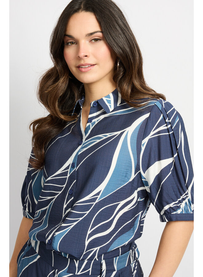 Blouse Lisa dusty blue/light blue