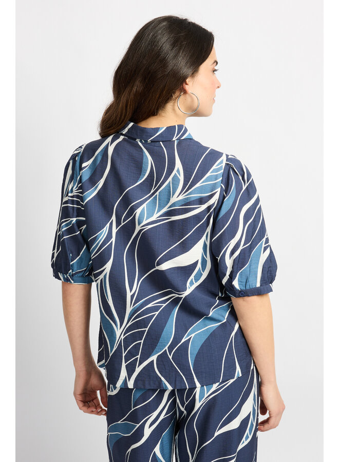 Blouse Lisa dusty blue/light blue