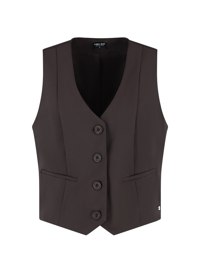 Gilet Vivienne dark brown