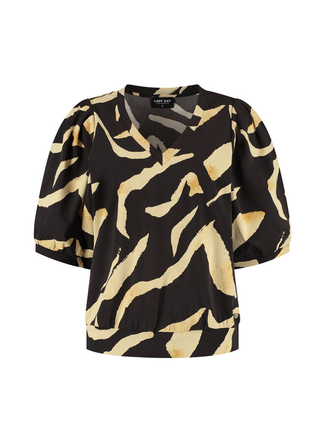 Top Amie-V pania print