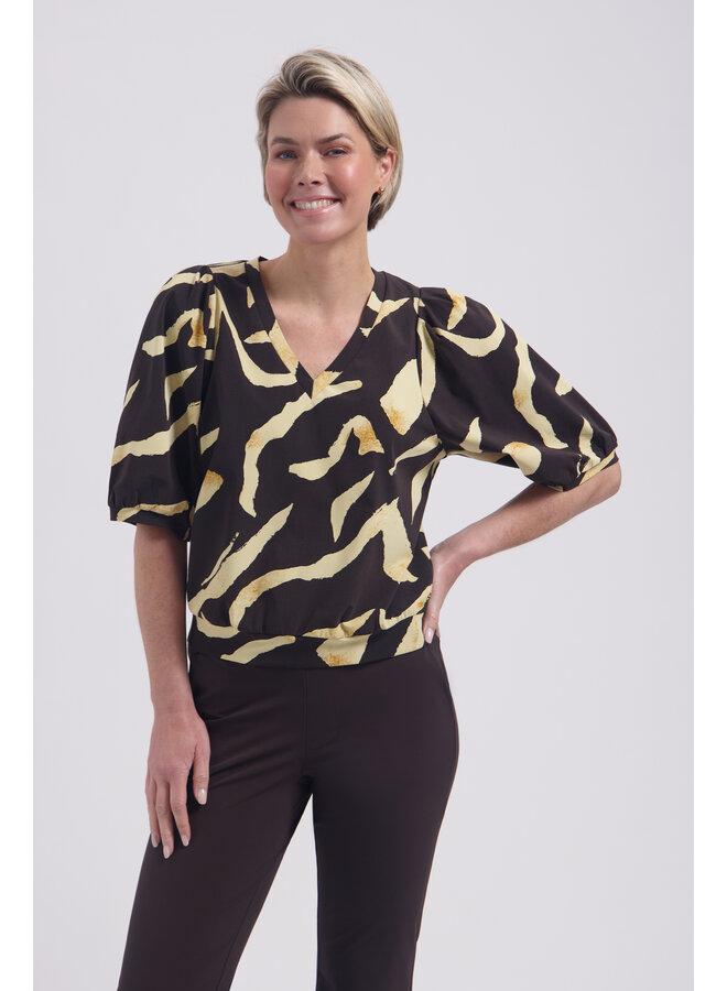 Top Amie-V pania print