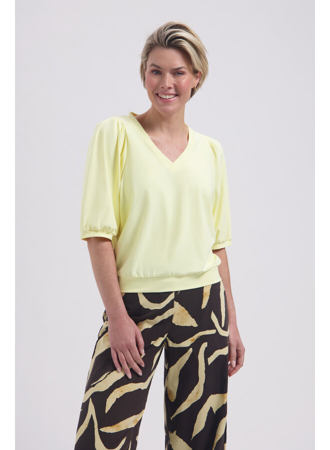 Top Amie-V butter yellow