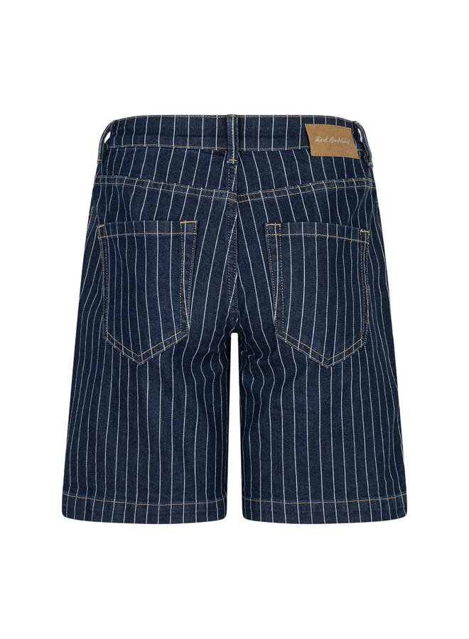 Short Bibette & buttons denim pinstripe rinse