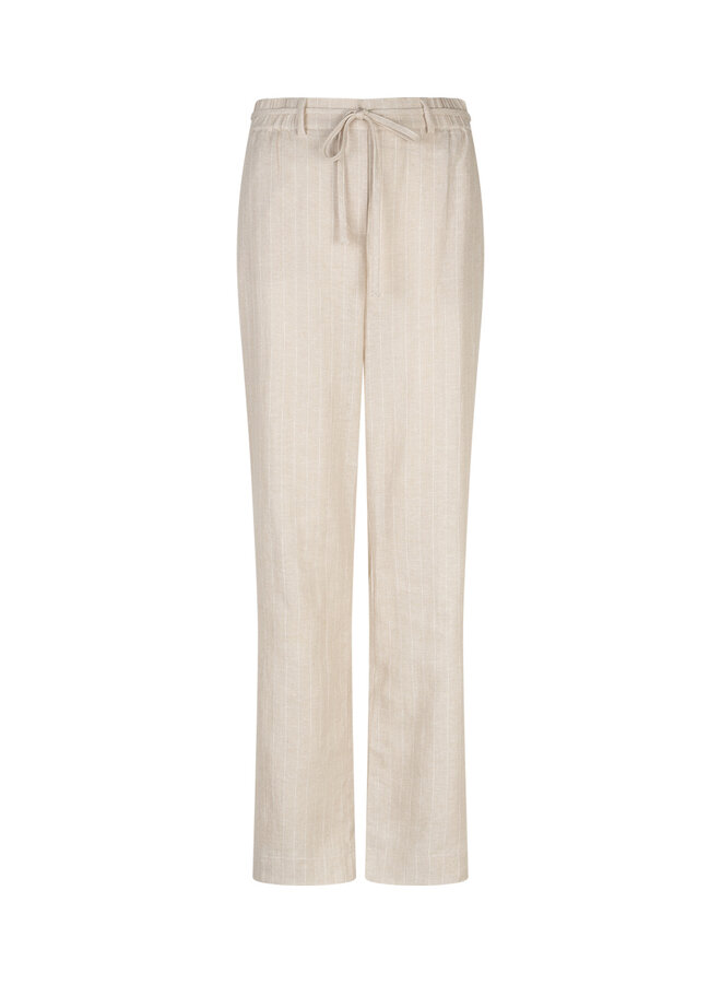 Broek Claudette Linen/Visco pinstripe pebble