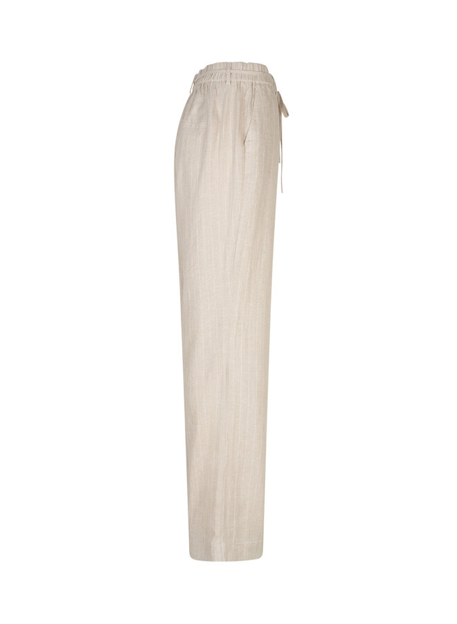 Broek Claudette Linen/Visco pinstripe pebble