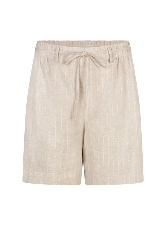 Short Cami Linen/Visco pinstripe pebble