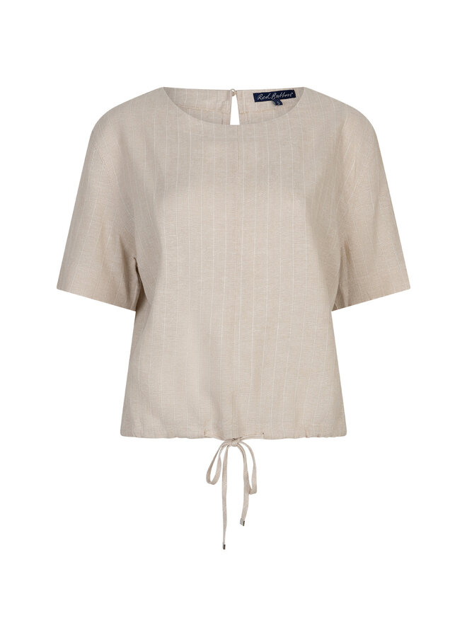 Top Skyler Linen/Visco pinstripe pebble