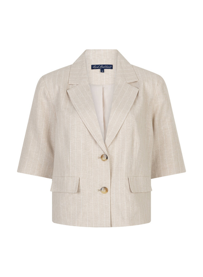 Blazer Linen/Visco pinstripe pebble