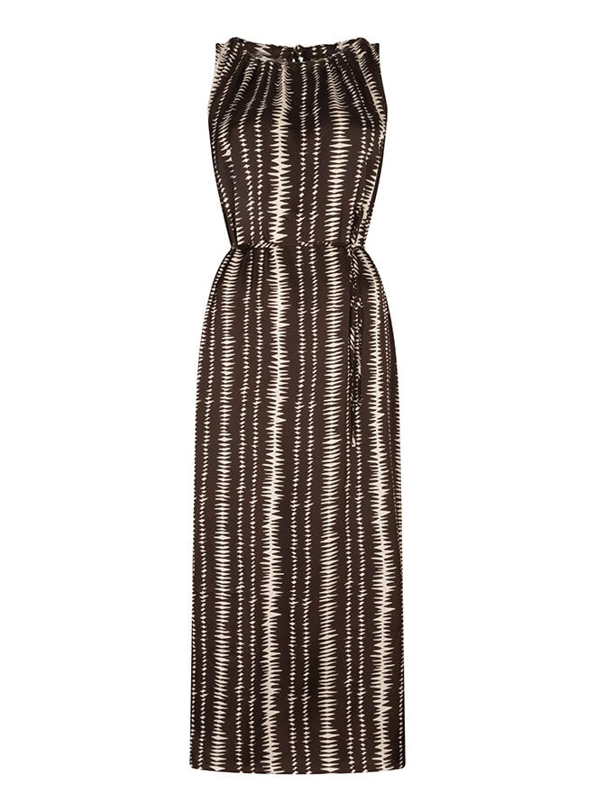 Jurk Rox brown stripe print