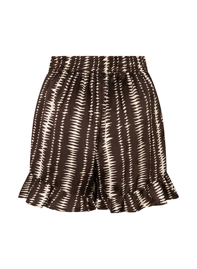 Short Jazzy brown stripe print