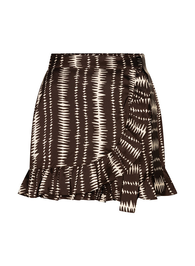 Short Jazzy brown stripe print