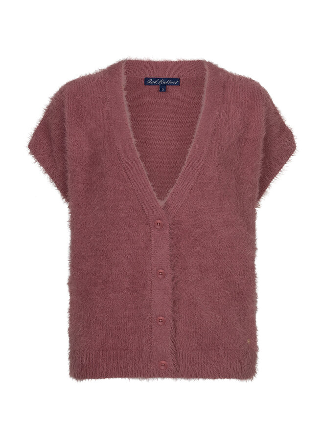 Vest Sleeveless fuzzy mauve