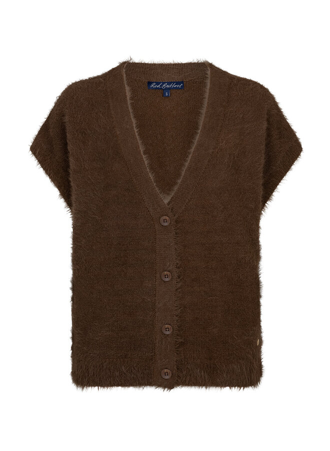 Vest Sleeveless fuzzy burgundy