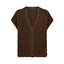 Vest Sleeveless fuzzy burgundy