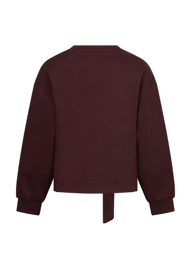 Top Shakira belt scuba burgundy