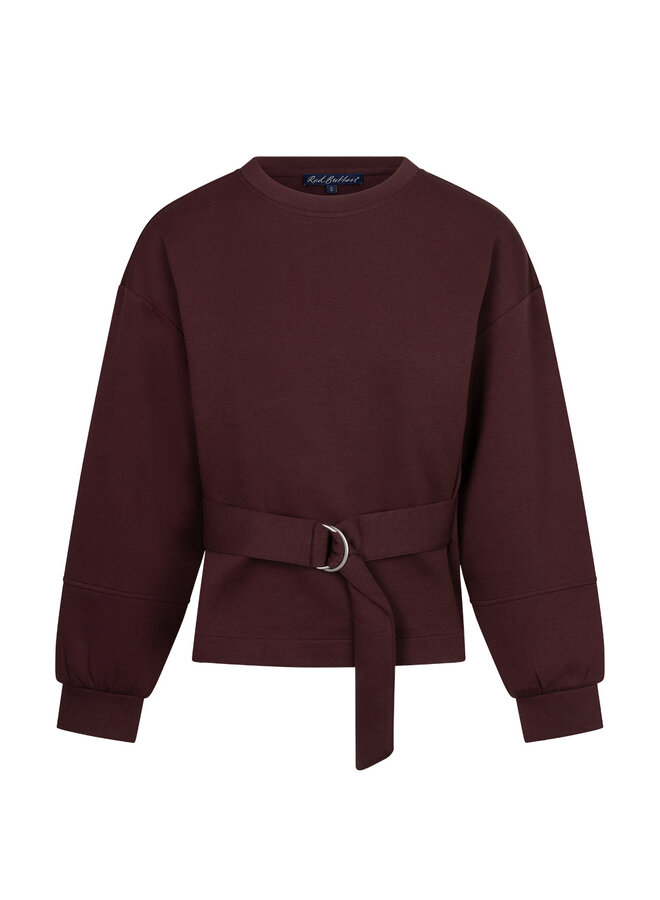 Top Shakira belt scuba burgundy