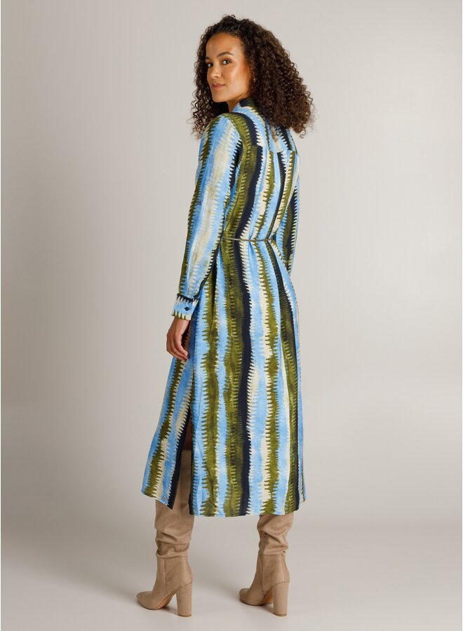 Jurk Hiltje sky blue/multi color