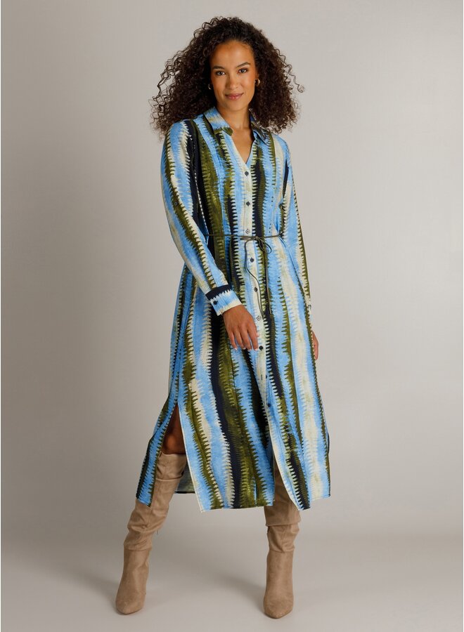 Jurk Hiltje sky blue/multi color