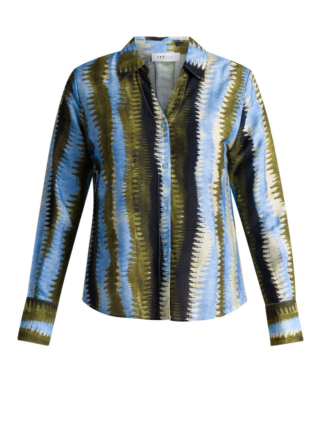 Blouse Huda sky/blue multi color