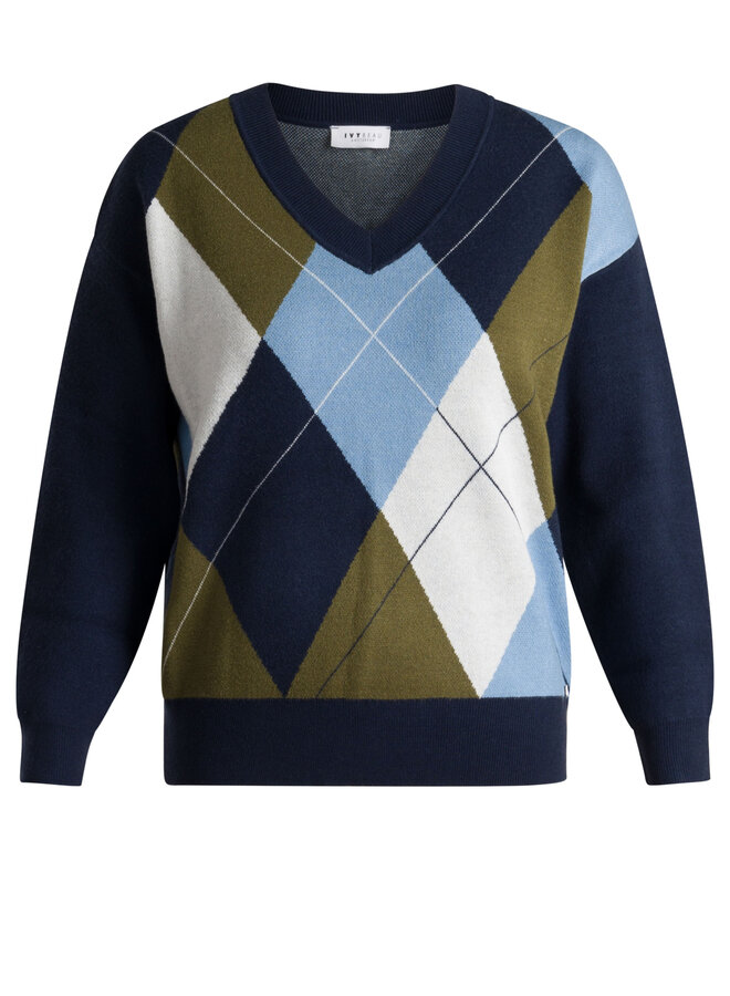 Trui Heidi dark blue/multi color