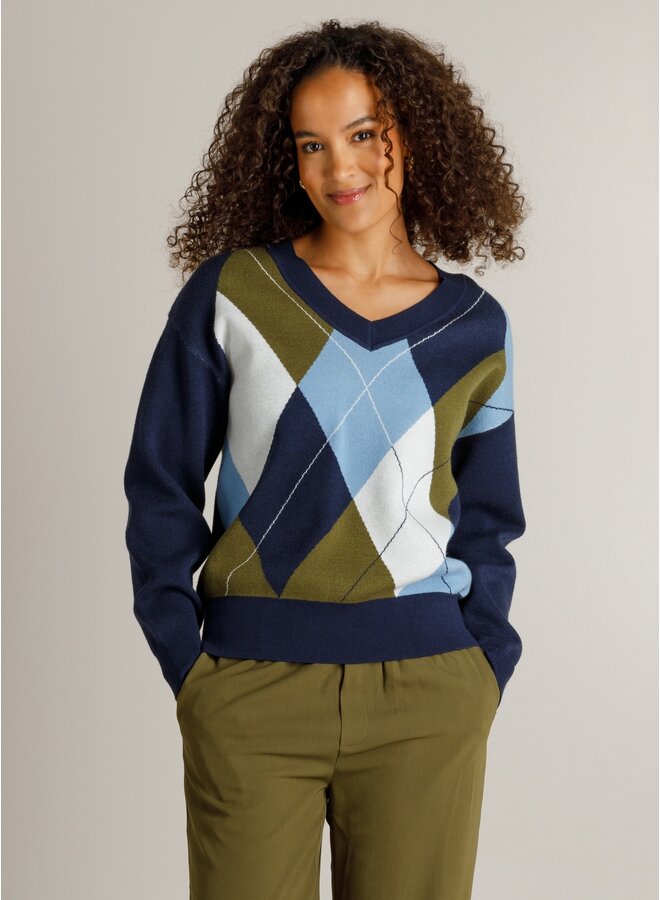 Trui Heidi dark blue/multi color