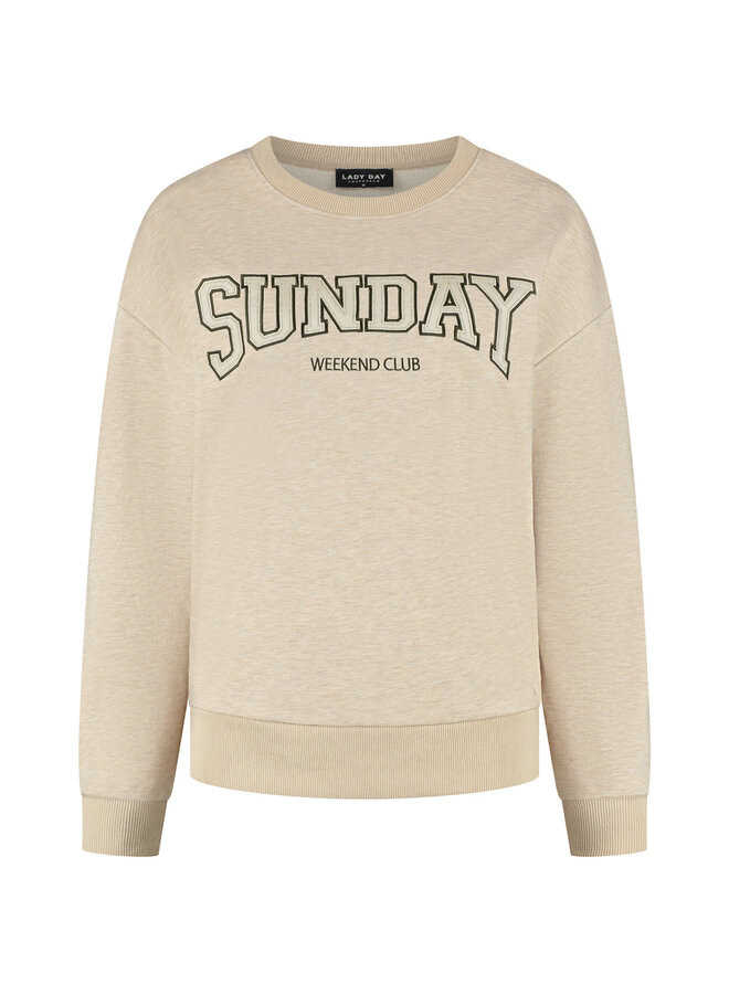 Trui Sunday melange vanilla melange