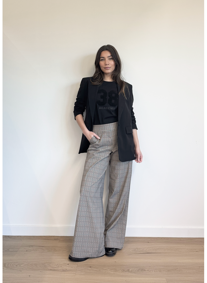 Broek Mille marin check print