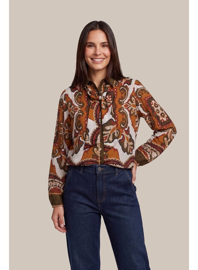 Blouse Iseult dark earth/color mix