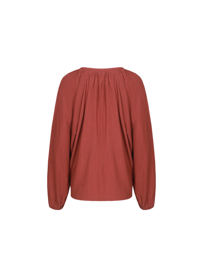 Blouse Sorcha burnt henna/black