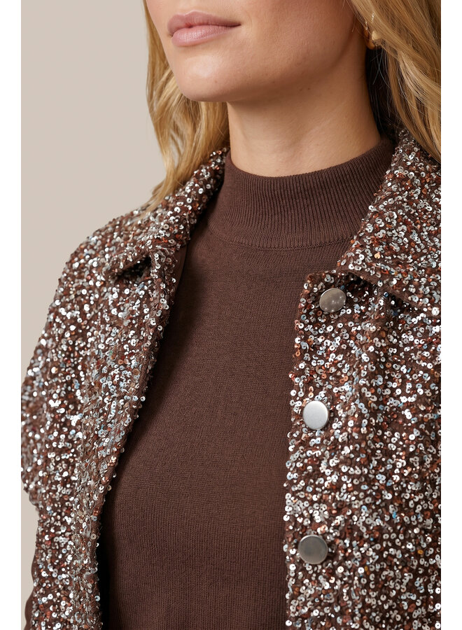 Gilet Gilana mocha brown/color mix