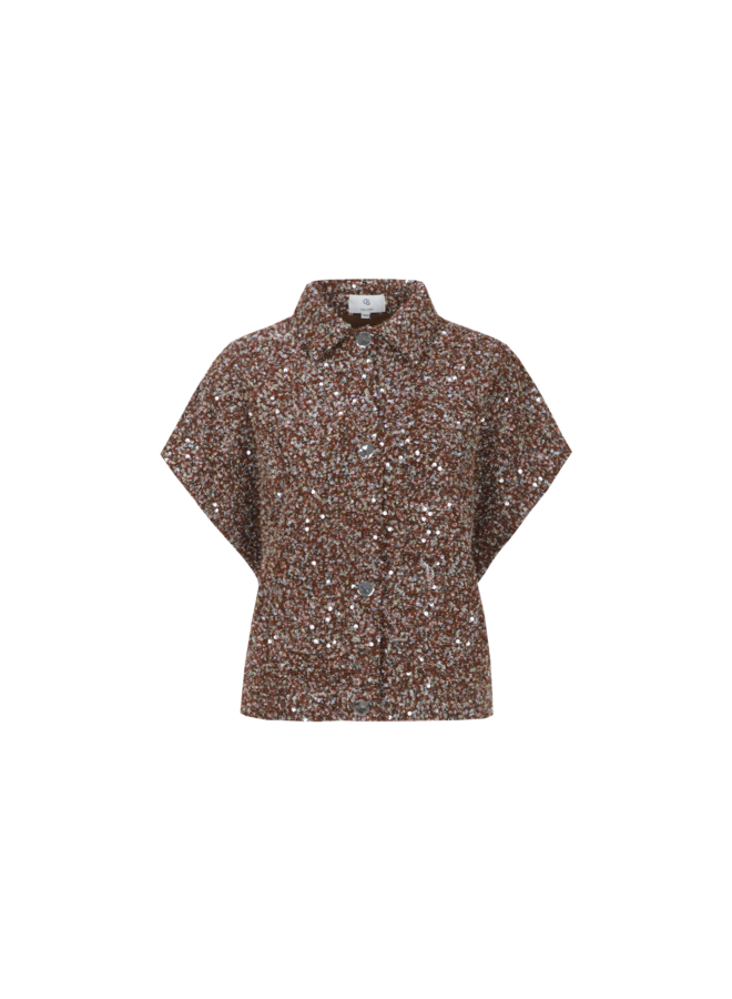 Gilet Gilana mocha brown/color mix