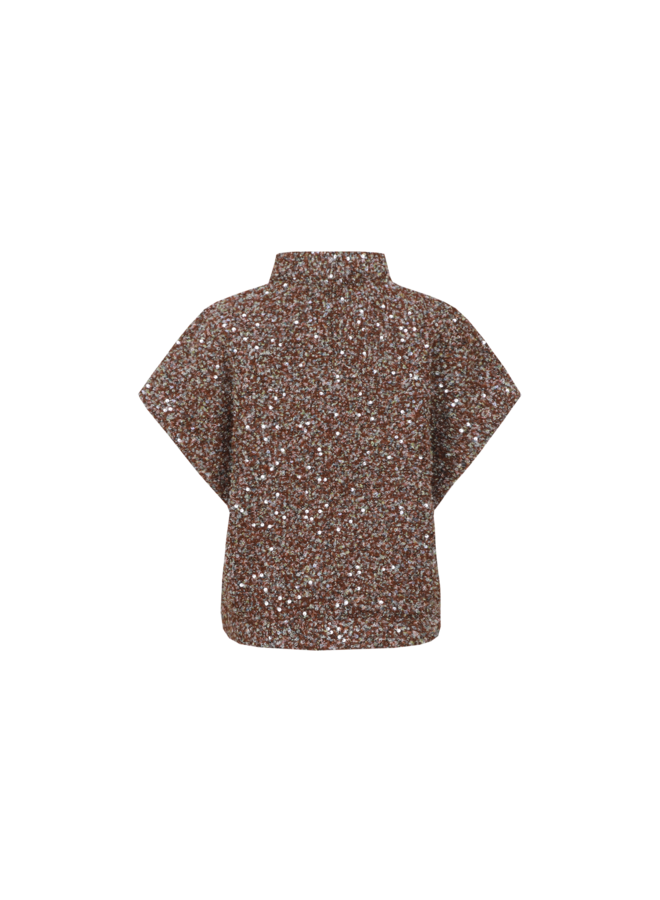 Gilet Gilana mocha brown/color mix