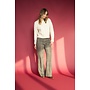 Broek Aleyna knitted check dark brown
