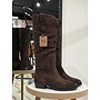 Laarzen dark brown leather suède