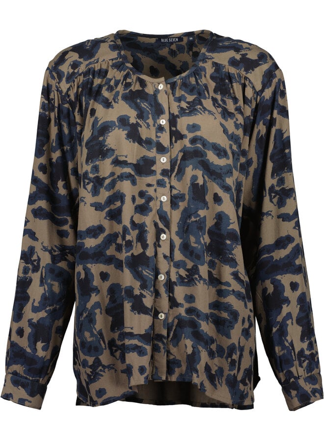 Blouse Seven 280128 blauw/bruin