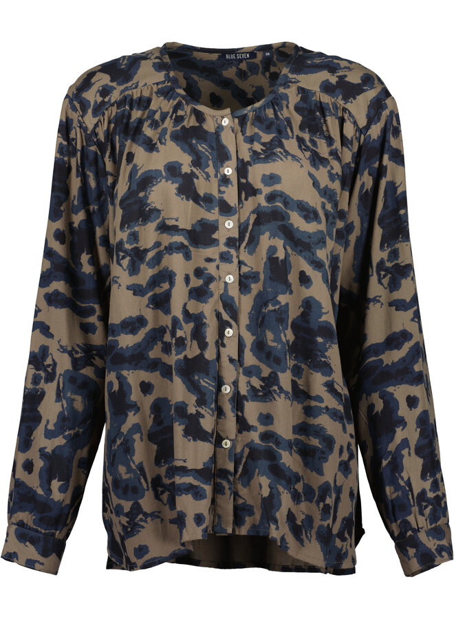 Blouse Seven 280128 blauw/bruin