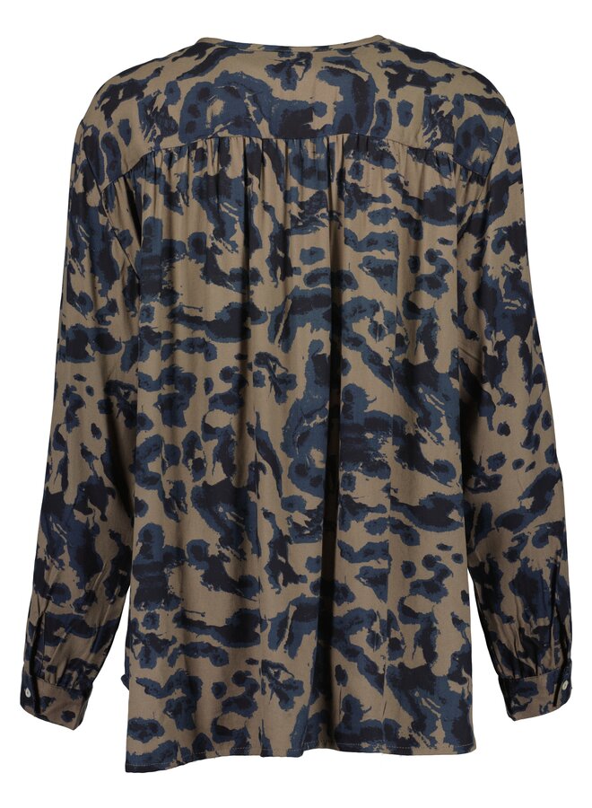 Blouse Seven 280128 blauw/bruin