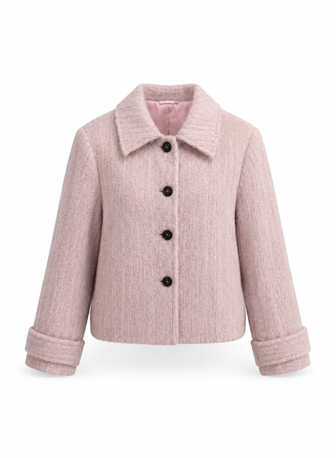 Jacket Nenna hairy lurex light mauve