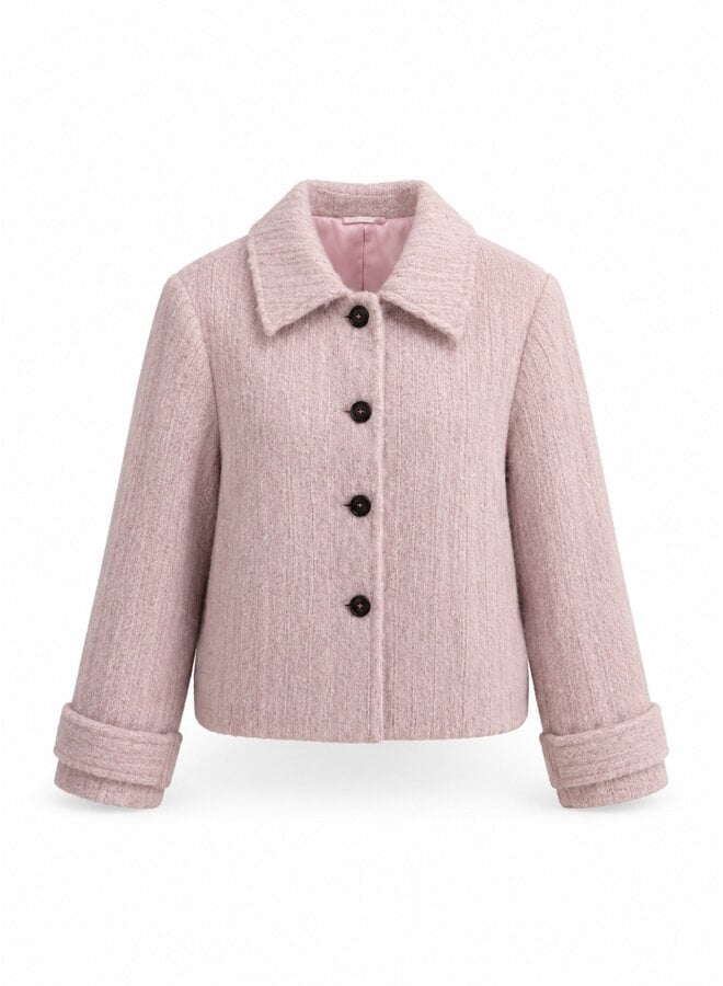 Jacket Nenna hairy lurex light mauve
