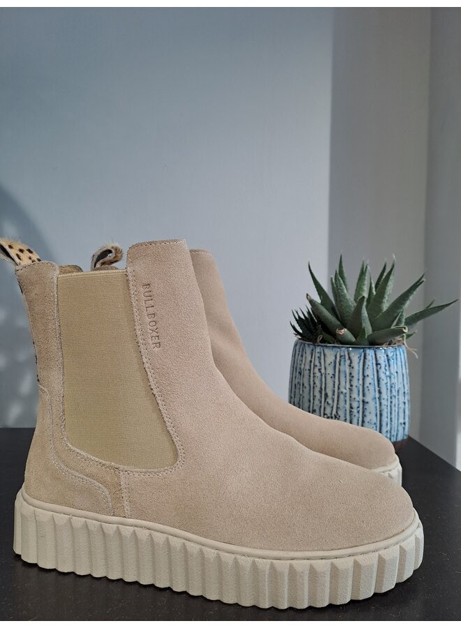Chelsea boots rits sand