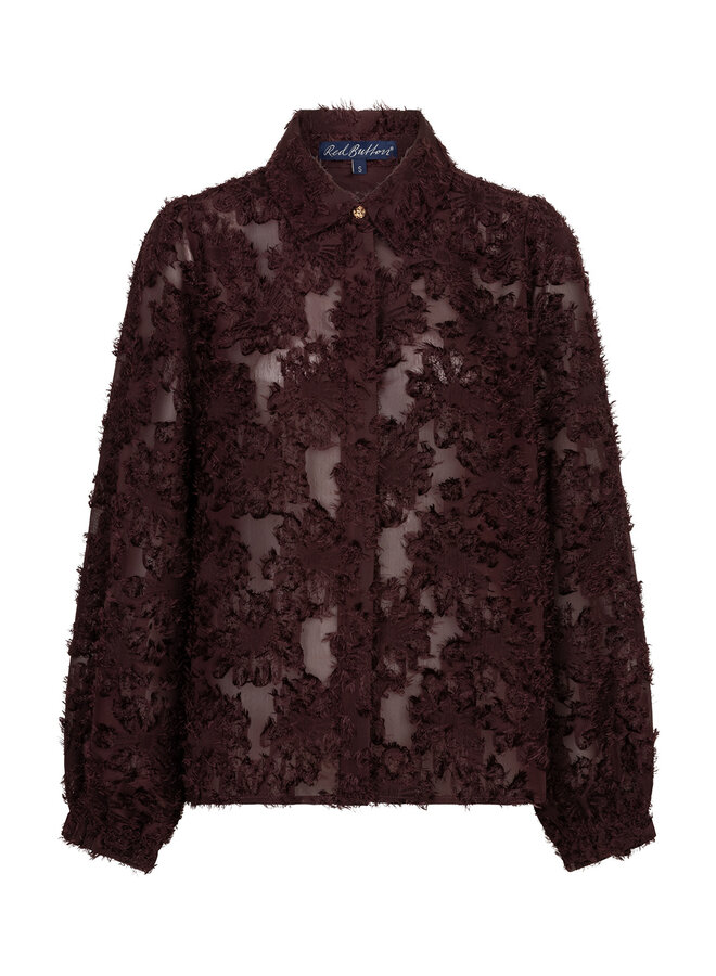 Blouse Fringes burgundy