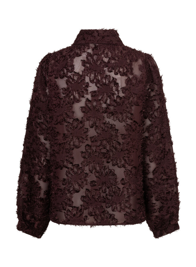 Blouse Fringes burgundy