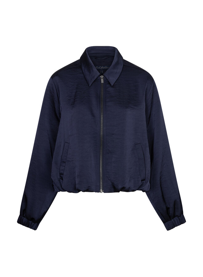 Jacket Avy satin indigo blue