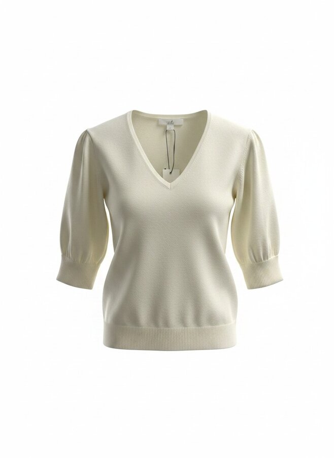 Trui Plain F fine knit beige
